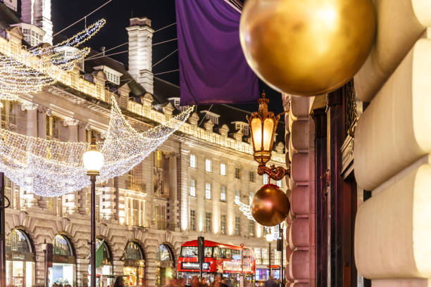 istock Christmas lights in  London, England 1218779731