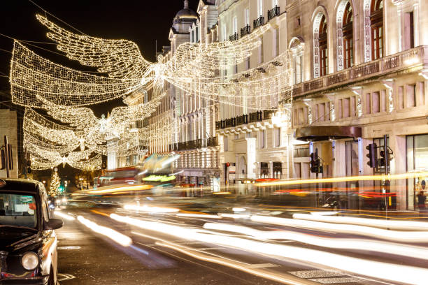 istock Christmas lights in  London, England 1218779956