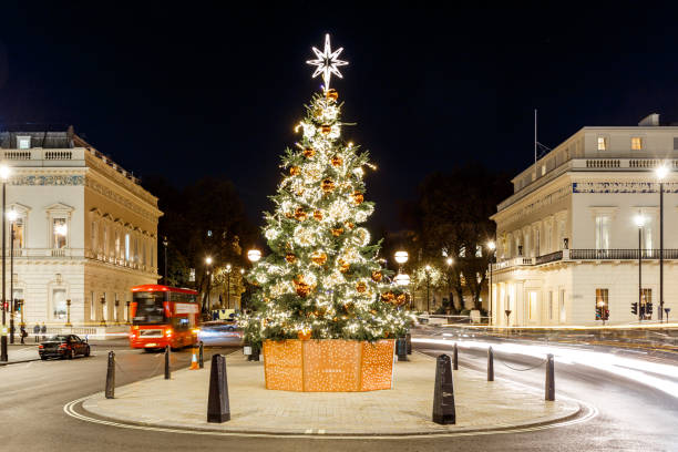 istock Christmas tree on Waterloo place in 2016, London, England 1218780013