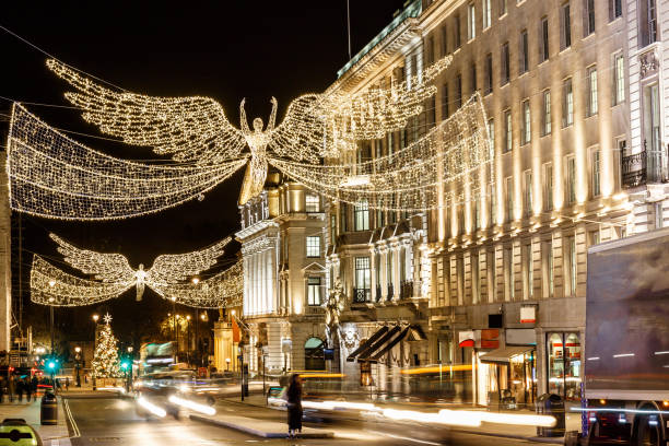 istock Christmas lights in  London, England 1218780646