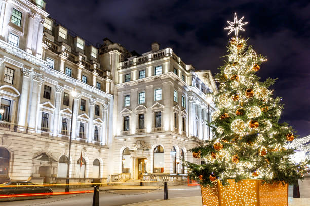 istock Christmas tree on Waterloo place in 2016, London, England 1218780686