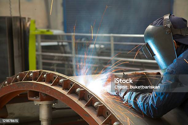Welder Stock Photo - Download Image Now - Black Color, Blue, Blue-collar Worker