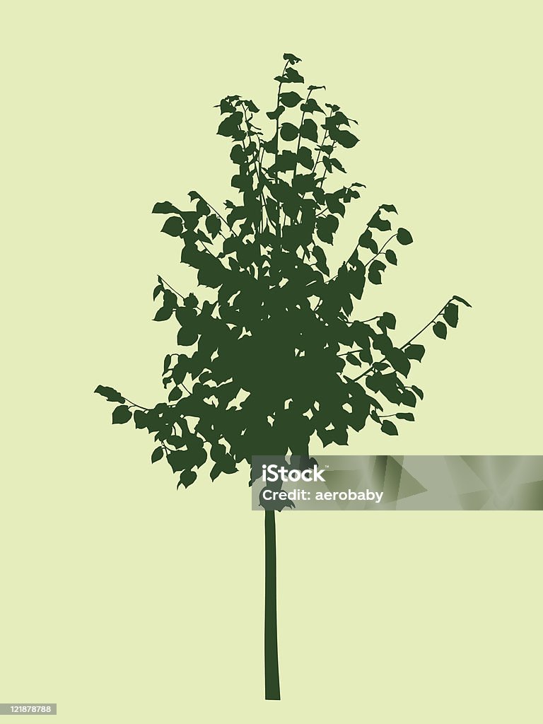 One credit yearling tree silhouette.  Animal stock vector