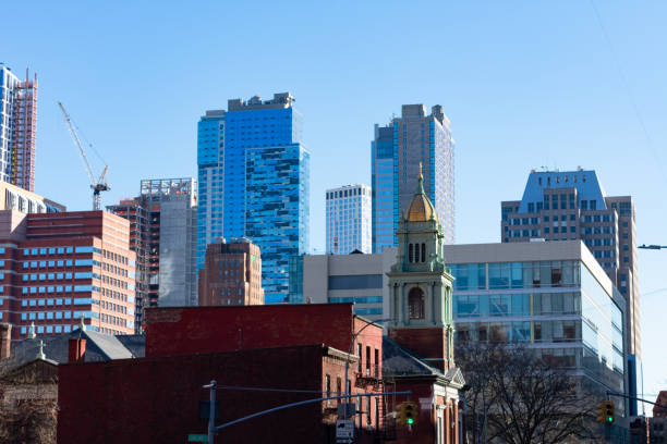 istock Downtown Brooklyn Street and Skyline Scene 1218791801