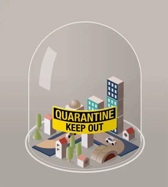 Vector illustration of quarantine