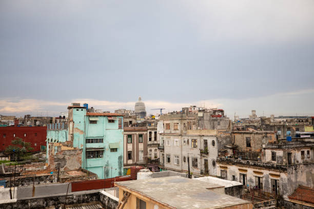 View from the rooftop in Havana stock photo