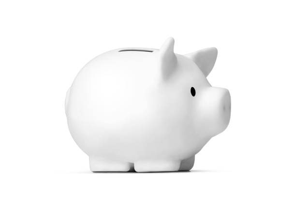 istock Piggy bank isolated on white background 1218797970