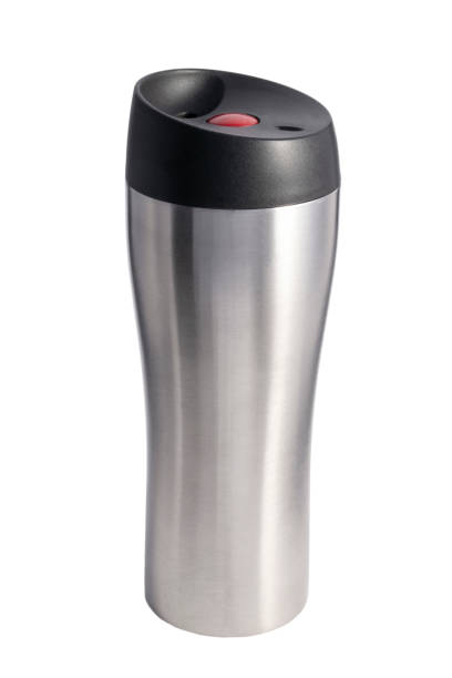 istock aluminum thermocup with a red button on a white background 1218800776