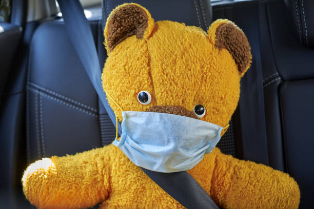 istock Teddy Bear Toy With A Medical Mask 1218804772