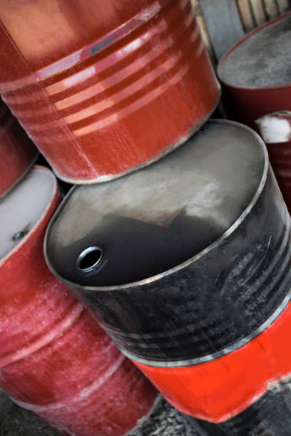 istock old oil barrels upright 1218807119