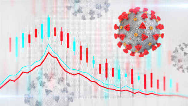 istock Coronavirus macro detail on white and blurred background. 1218807439