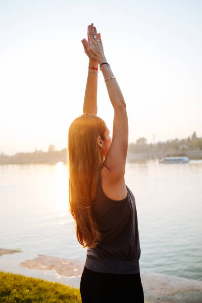 istock Beautiful woman with  practicing Yoga 1218808707