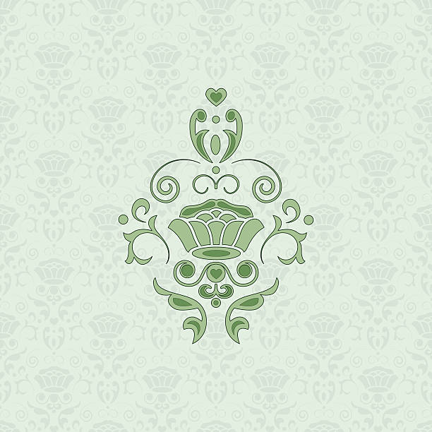 klassische nahtlose blumenmuster verzierten hintergrund. - ornate swirl heart shape beautiful stock-grafiken, -clipart, -cartoons und -symbole