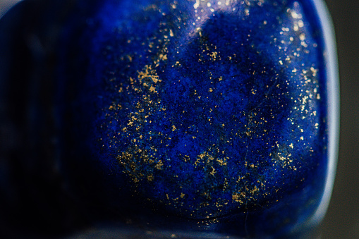 Polished Lapis Lazuli Stone Closeup On A Black Background Stock Photo -  Download Image Now - iStock