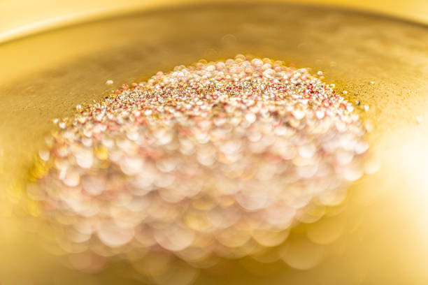 Close-up of a decoration- gold glitter