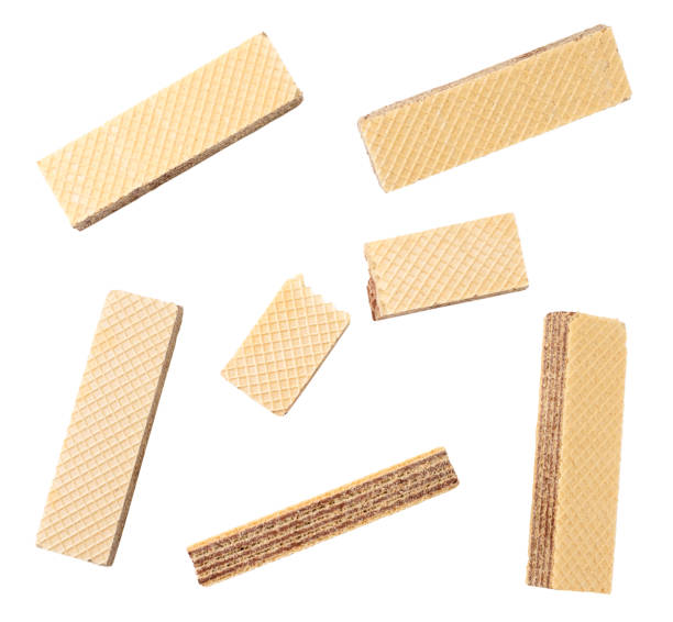 istock Set of wafers with chocolate on white background. Isolated 1218813069