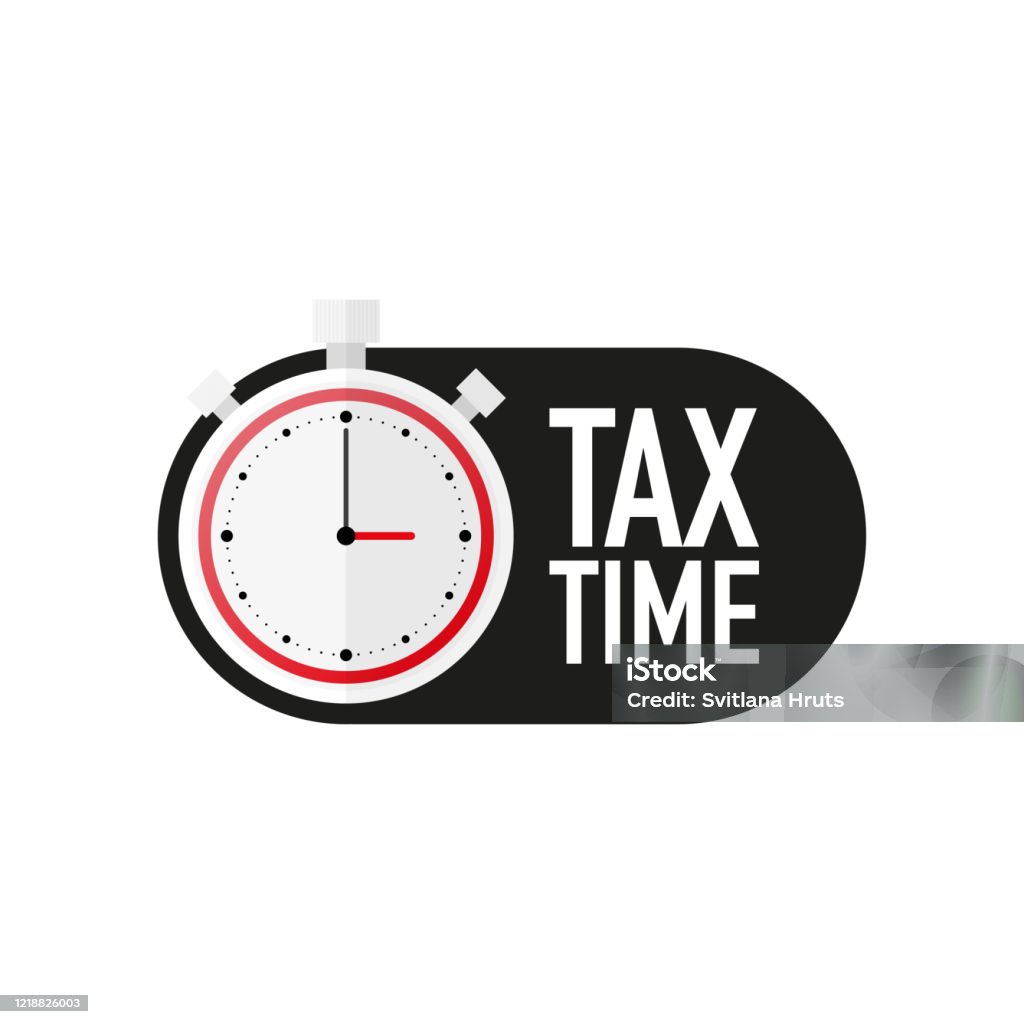 Tax Countdowns Timer With Tax Time Text Countdown Vector Illustration Template On ...