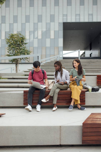 istock Multiethnic Group of College Students Studying Together on the Campus 1218826460