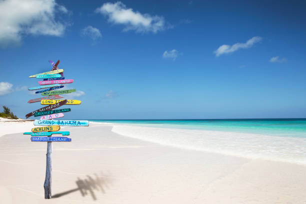 istock Bahamas Beach Sign 1218826566