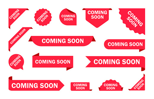 Coming soon. A set of banners coming soon. Vector illustration