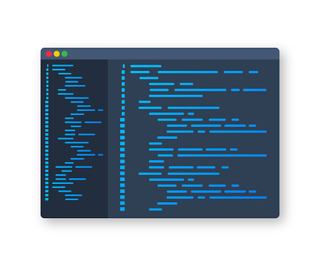 Digital java code text. Computer software coding vector concept. Programming coding script java, digital program code on screen illustration. Vector illustration