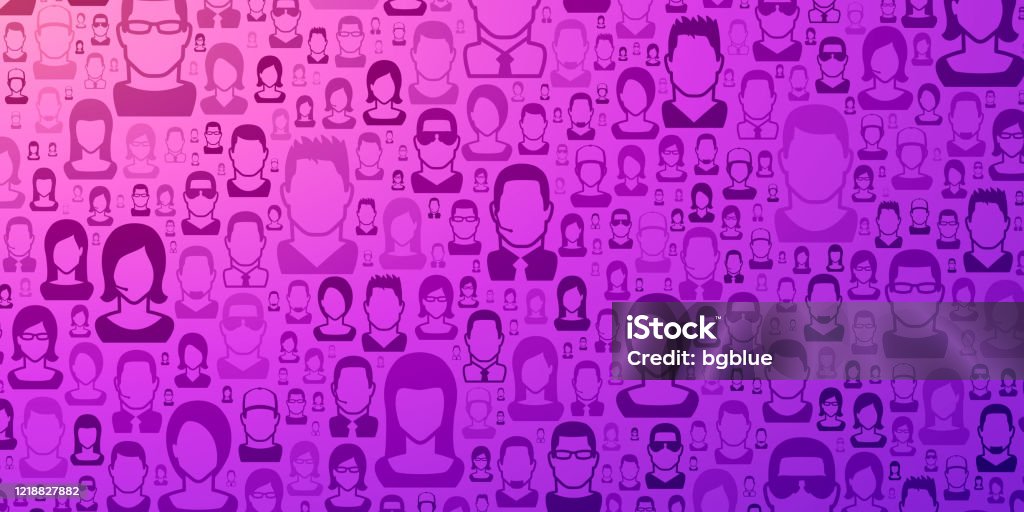 Abstract People Pattern Background Abstract Purple Background People Pattern Stock Illustration - Download ...