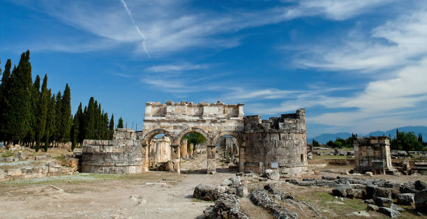 istock Frontinus Gate and Street in Hierapolis Ancient City, Turkey 1218828584