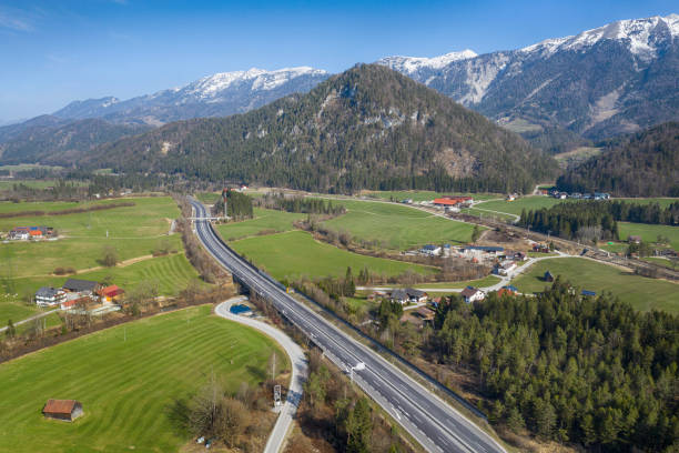 istock Empty highway in Austria during Corona lockdown/COVID-19 crisis 1218831371