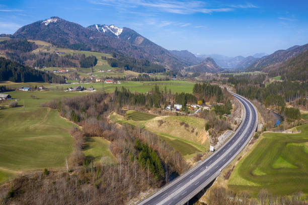 istock Empty highway in Austria during Corona lockdown/COVID-19 crisis 1218831437