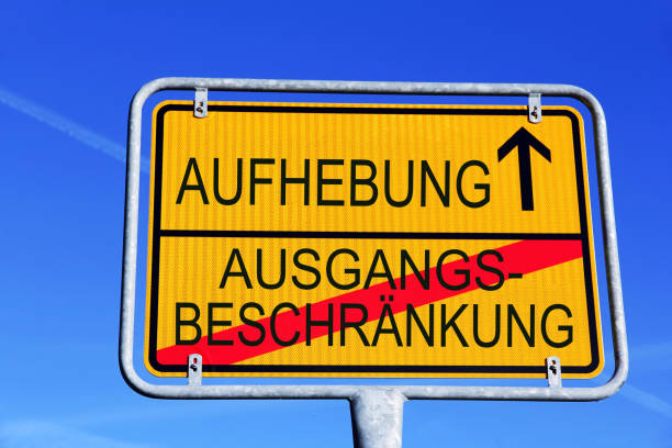 istock A sign with the lifting of the exit restriction in Germany 1218836111