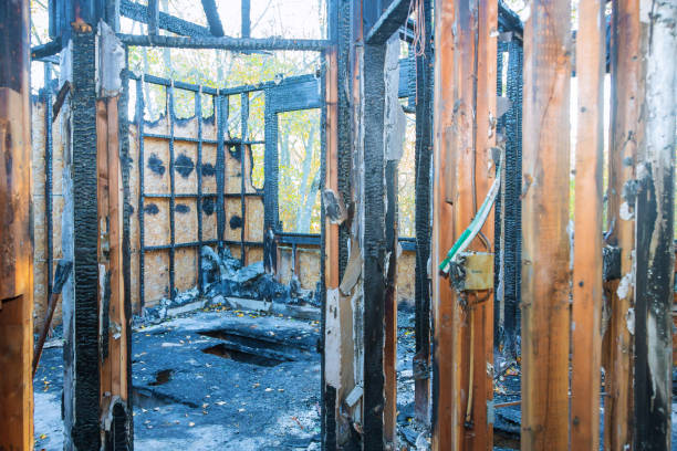 istock Burned house interior residence after a house fire 1218840472