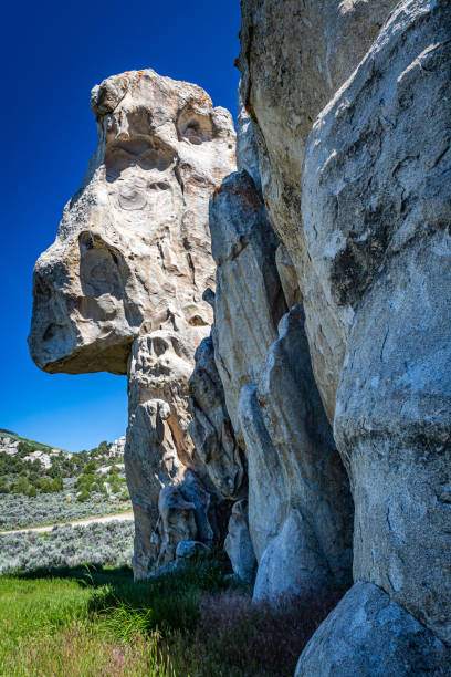 city of rocks, idaho - idaho rock climbing city of rocks mountain imagens e fotografias de stock