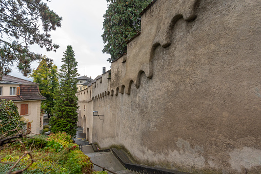 Ancient Historic Town Wall of Lucerne Switzerland
