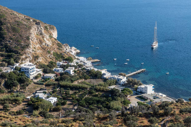 istock Aerial view of Klima beach 1218855189
