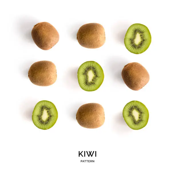 Kiwi fruit on the white background
