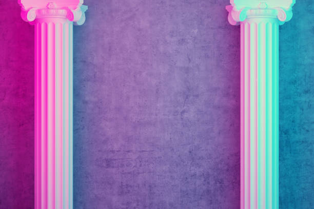 istock two of an antique column ere concrete wall 1218856726