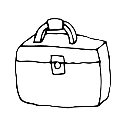 Cartoon Doodle Briefcase Isolated On White Background Business Suitcase  Hand Drawn Icon Vector Illustration Stock Illustration - Download Image Now  - iStock