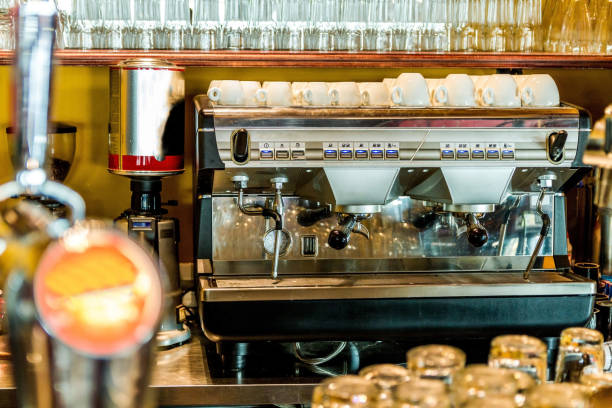 istock A coffee machine at the cafe bar. 1218858849