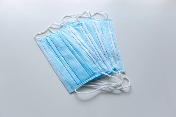 istock Disposable medical mask with white background 1218862607