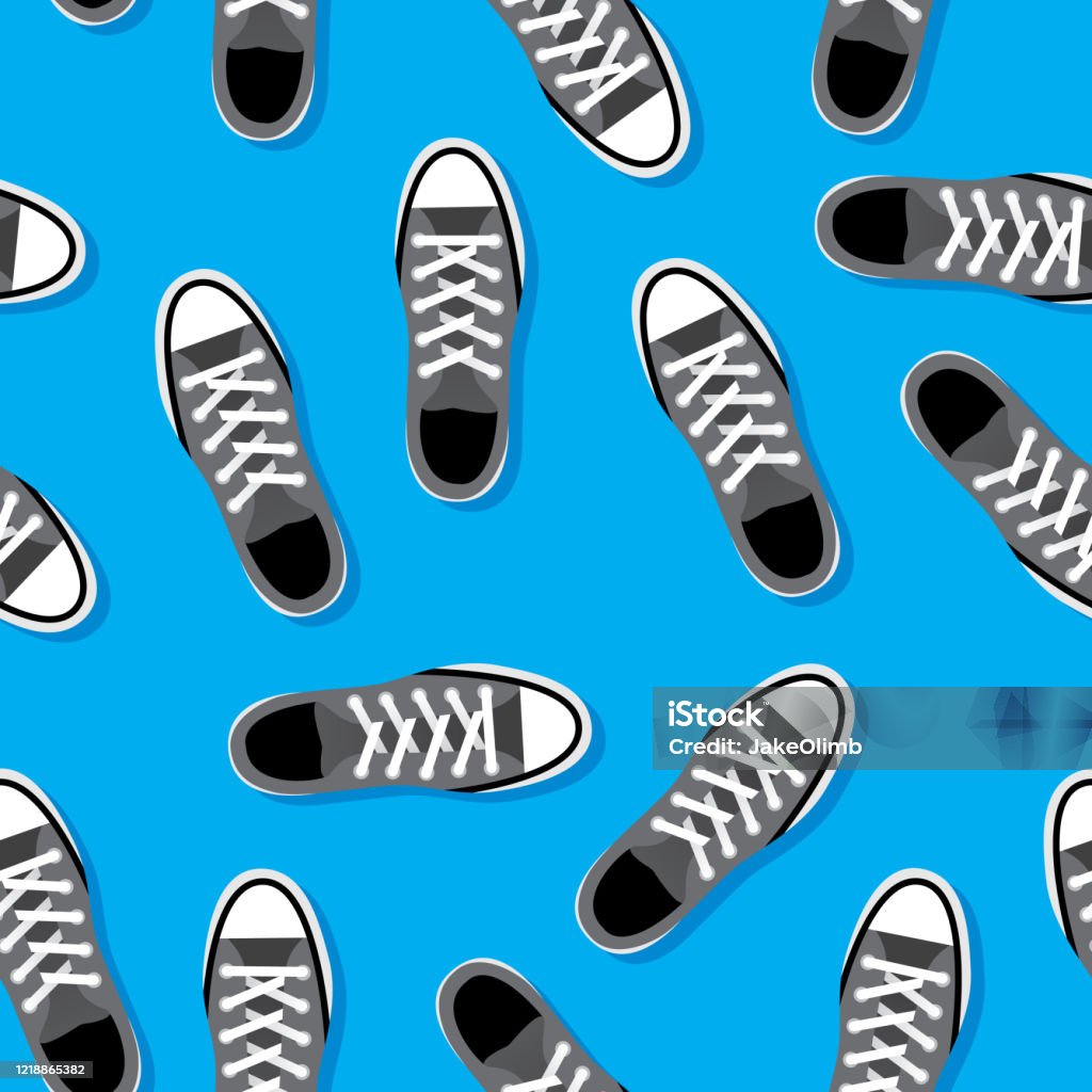 Sneaker Square Pattern Sneakers Pattern Stock Illustration - Download Image Now - All Star ...