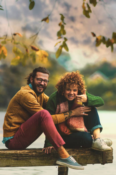 istock Loving young couple having fun outdoors 1218867012