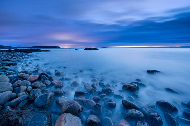 Boulder Beach Sunrise on Rugged Maine Acadia Nat'l Park in Bar Harbor, ME, United States