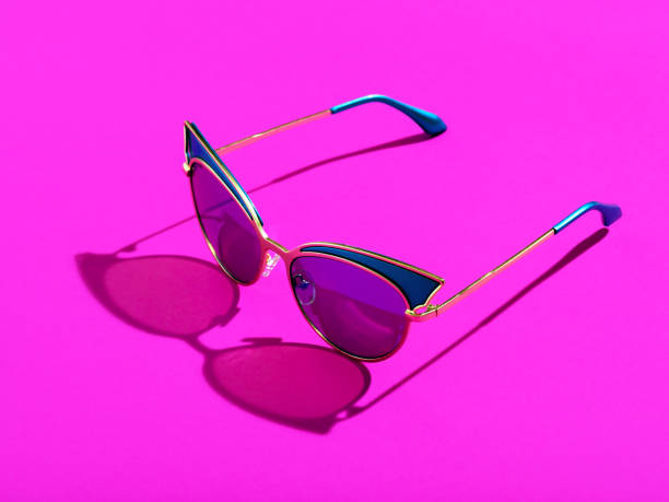 istock Single sunglasses on pink background. 1218867315