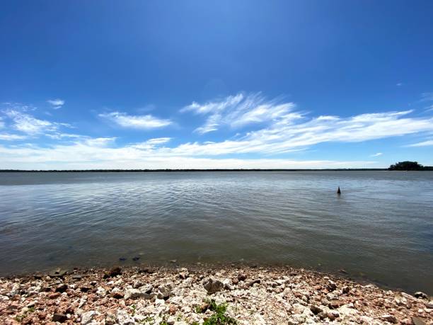 River bank, view of Uruguay in Colón, Entre Rios, Argentina