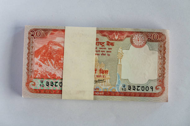 istock A Nepal paper currency banknote isolated on a white background. 1218873901