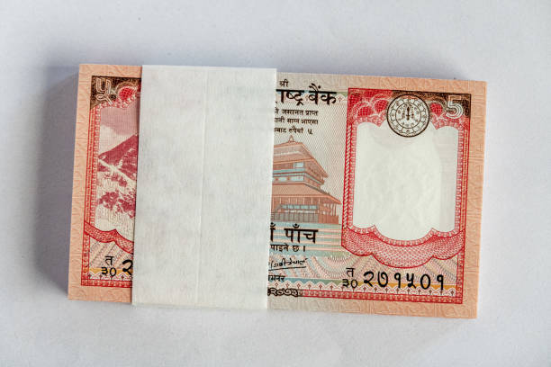 istock A Nepal paper currency banknote isolated on a white background. 1218873980