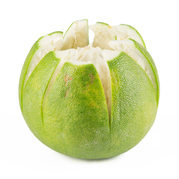 istock Fresh Thailand pomelo isolated on white background. 1218880465