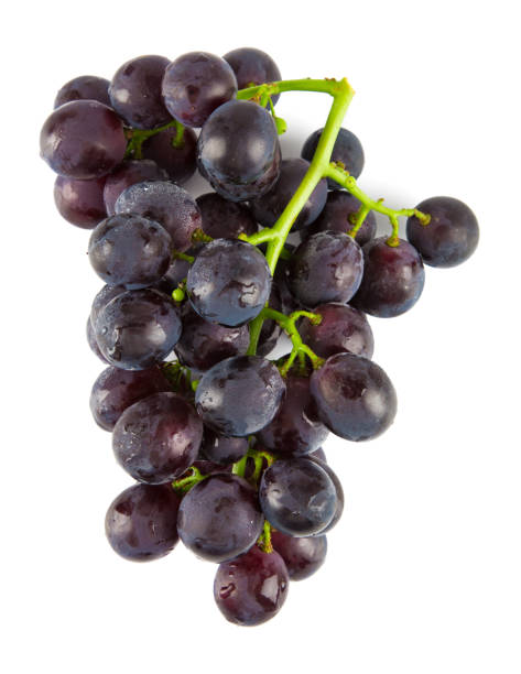 istock Overhead view of fresh grape isolated on white background. 1218881579