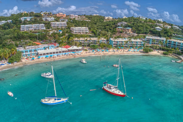 istock Public Beach near Red Hook, US virgin Islands 1218885355
