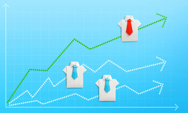 istock Growth charts with up arrows and businessmen 1218887112